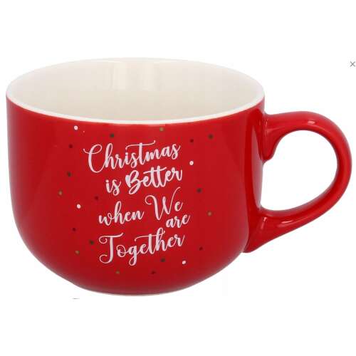 Christmas Red Porcelain Mug 420 ml - Christmas is better when we are together