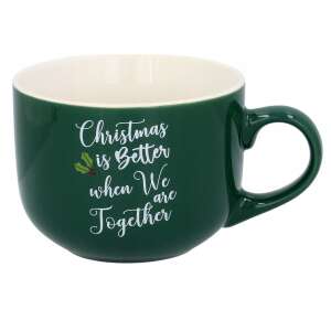 Green Christmas mug with the text 'Christmas is better when we are together' - Serving