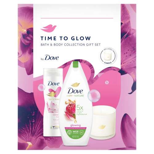 Dove Glowing Ajándékcsomag illatos gyertyával