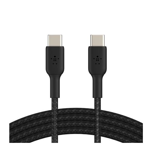 Кабел Belkin BOOST CHARGE USB-C към USB-C, черен, 1m, преден изглед