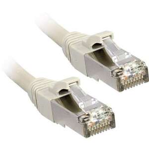 Cablu de rețea Lindy Cat 6 RJ45, 5 metri, gri, ecranat, snagless, conectori placati cu aur - Cabluri UTP