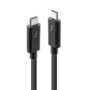 Cablu Lindy Thunderbolt 3 2m, negru, USB-C la USB-C, viteză de transfer de date de 20 Gbps - Cabluri Thunderbolt