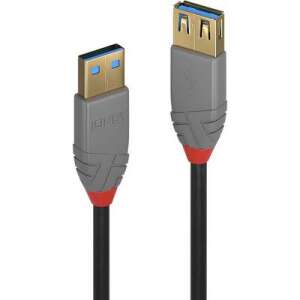 LINDY USB 3.0 Hosszabbítókábel [1x USB 3.0 dugó, A típus - 1x USB 3.2 Gen 1 A alj] 3.00 m Fekete 76194089 
