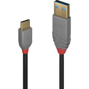 Lindy USB 2.0 A auf USB-C Kabel, 0,5m, schwarz - Computer und Zubehör