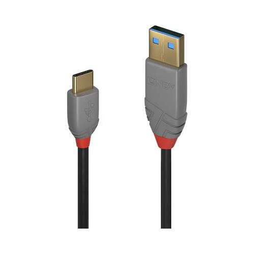 Lindy USB 2.0 A - C kábel, 0,5m, fekete