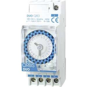 ORBIS Zeitschalttechnik DUO QRD 230 V Kalapsínes időkapcsoló óra Analóg 120 V/AC, 230 V/AC, 12 V/AC, 12 V/DC, 24 V/AC, 24 V/DC, 48 V/AC, 48 V/DC 76196194 