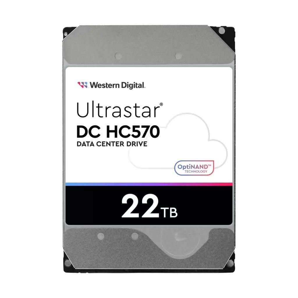 22tb wd 3.5" ultrastar dc hc570 sata szerver winchester (0f48155/...