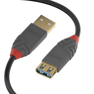 Zbliżenie złączy przedłużacza USB 3.0 A-A Lindy - Kabel USB
