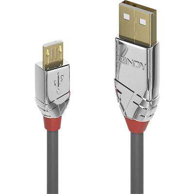 LINDY USB 2.0 Cable [1x USB 2.0 plug, Type A - 1x USB 2.0 plug, Micro-B type] 3.00 m Grey