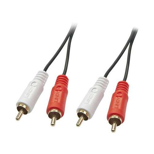 Lindy 20 méteres RCA audio kábel, férfi / férfi, fekete