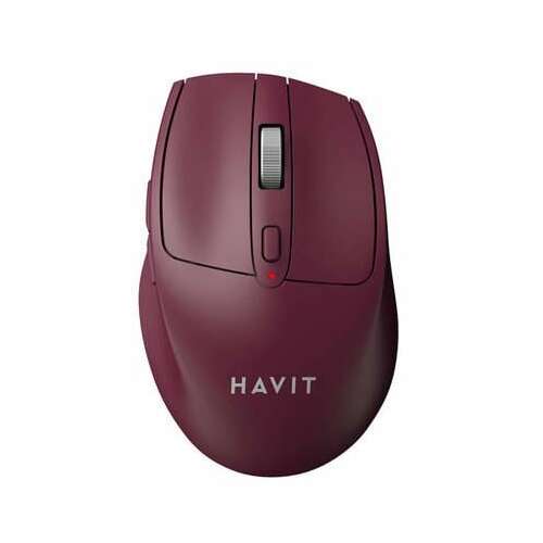 Havit MS61WB wireless mouse in burgundy color