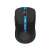 Havit MS951GT wireless mouse in black with blue accents, top view