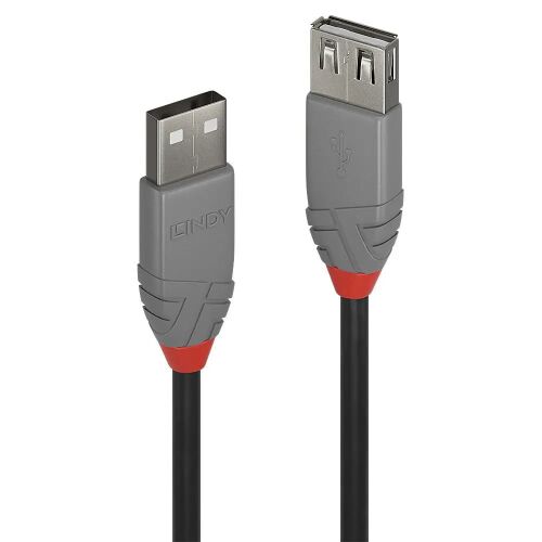 Lindy USB 2.0 Удължителен кабел 0.5m, USB A мъжки към женски