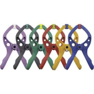 6 db Wolfcraft Microfix Mini rugós szorító, 20 mm befogó kapacitás, vegyes színekben - Wolfcraft