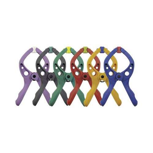 6 db Wolfcraft Microfix Mini rugós szorító, 20 mm befogó kapacitás, vegyes színekben