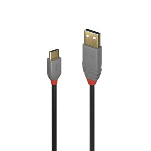 Kabel LINDY USB 2.0 A do USB-C, 1m, czarny - Kabel USB