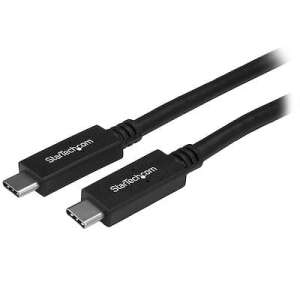 StarTech.com USB-C - USB-C adat- és töltőkábel, 2m, fekete - USB kábel