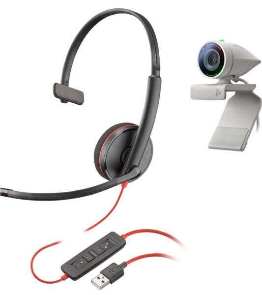 Poly studio p5 webkamera + blackwire 3210 headset (2200-87120-025)