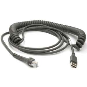 Zebra adatátviteli kábel 2.74m (CBA-U12-C09ZAR) vonalkódolvasókhoz, USB és Ethernet csatlakozással - Irodaszer