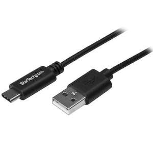 StarTech.com USB-A - USB-C adat- és töltőkábel, 0.5m, fekete - USB kábel