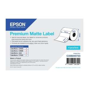 Epson Premium Matte címke, 4 db-os csomag, 100mm x 76mm, C33S045723 - Irodai papíráru