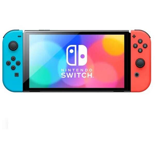 Nintendo switch (oled modell) neon kék és neon piros joy-con kont...