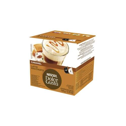 Nescafe Dolce Gusto Karamell Latte Macchiato kávékapszulák, 8 tejes kapszula és 8 kávékapszula - Nescafe