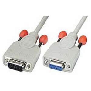 Cablu de extensie serial RS232 Lindy, conector Sub-D 9 pini, 0,5 m, gri - Cabluri seriale