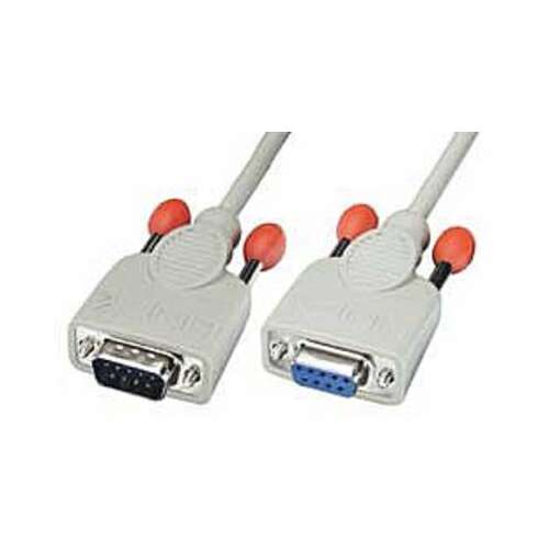 Lindy RS232 Seriell-Verlängerungskabel, 9-poliger Sub-D-Stecker, 0,5 m, grau