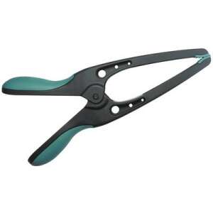 Wolfcraft MT 70 Zaciskacz sprężynowy, 70 mm rozwarcia, czarny z zielonymi uchwytami - Wolfcraft