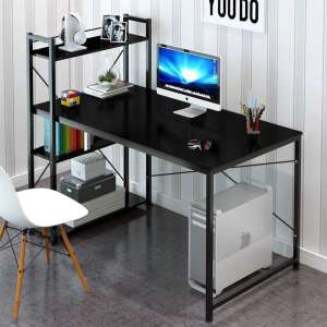Desk, computer desk with shelf - Black