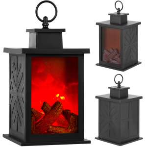 Égő láng, kandalló hatású dekorlámpa