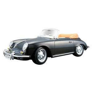 Burago 1/24 Modell-Auto, schwarzer Porsche 356A Cabrio - Bburago