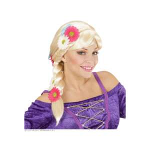 Wigmann szőke Rapunzel paróka virágokkal, jelmezkiegészítő - Widmann