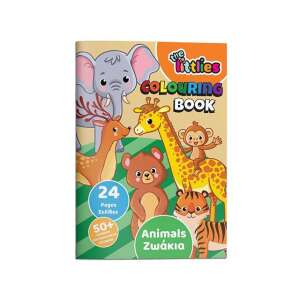The Littlies Állatos színező 24 oldal 50+ matricával A4-es méretű színezőkönyv gyerekeknek - Luna