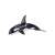 Mojo Tengeri élet Orca groß 387276, schwarz-weiße Killerwal-Figur, Seitenansicht