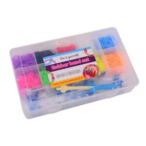 Set de brățări din elastic cu 3000 de bucăți, benzi elastice colorate cu curcubeu, instrument de țesut și instrucțiuni - Jocuri de creat bijuterii