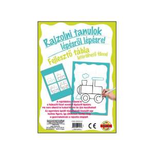 Învață să desenezi pas cu pas, tablă de dezvoltare cu stilou ștergător, tren, mașini, dinozauri, pirați, băieți - Nonbrand Jocuri si jucarii creative