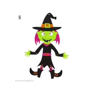 53 cm-es filc boszorkány halloweeni dekoráció - Widmann