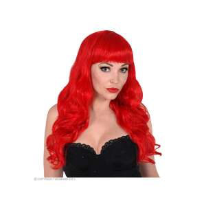 Red wig with bangs, Bella wig, costume wig, long wavy wig - Dressing Accessory