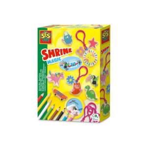 SES Zsugorfólia Szett - Kulcstartó, zsugorfólia lapok, színes ceruzák, használati útmutató, zsugorfólia kulcstartók, barkács készlet - SES Creative