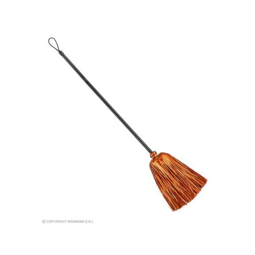 Narancssárga boszorkány seprű 92 cm, Halloween jelmez kiegészítő - Widmann