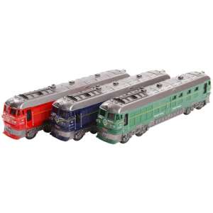 Tren de jucărie Lendkerekes roșu, albastru și verde cu lumini și sunete - Tren, element feroviar, autostradă