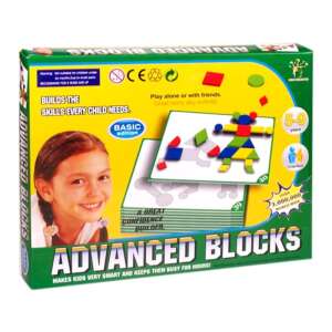 Blocuri avansate Ediție de bază joc de puzzle cu forme pentru copii cu vârste cuprinse între 5-9 ani, dezvoltă abilități precum rezolvarea problemelor și coordonarea ochi-mână - Jocuri si jucarii creative
