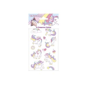 Einhorn Temporäre Tattoos - 12er Pack, niedliche Einhorn Designs - Totum