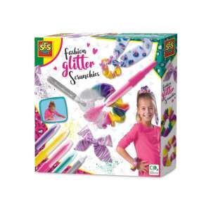 Zestaw SES Fashion Glitter Scrunchies do tworzenia własnych gum do włosów z brokatowymi pisakami - Guma do włosów