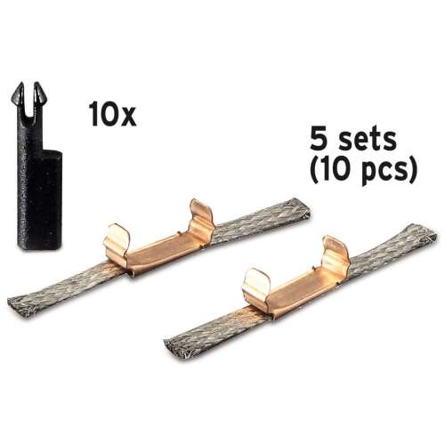 Akcesoria do samochodów wyścigowych Maisto Tech, 10 czarnych złączy i 10 metalowych styków