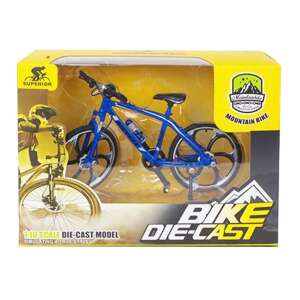 Model horského bicykla Superior v mierke 1:10, liaty pod tlakom, modrý - Hračky pre rozvoj školákov