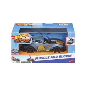 Hot Wheels: Pull-Back Speeders Muscle and Blown hátrahúzható fém kisautó modell 1/43 - Mattel 85285089 "batman"  Játék autók