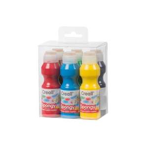 Creall Spongy tempera festék marker készlet 6 színben, 70 ml-es kiszerelésben, átlátszó műanyag csomagolásban - Creall